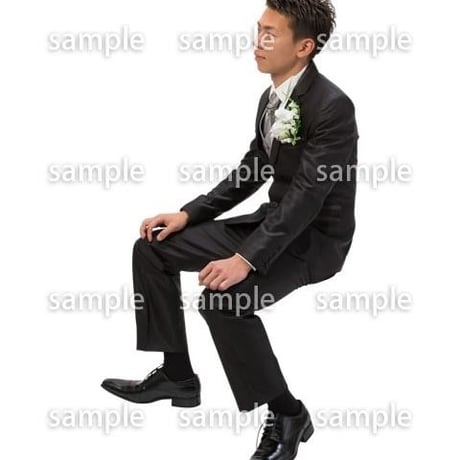 Cutout People　パーティー座る人　DD_407