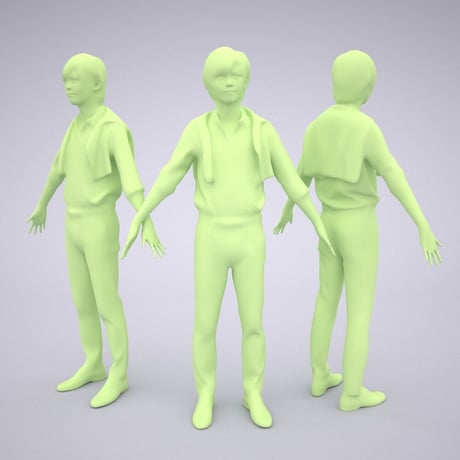 3D人モデルAポーズ　086_Ren
