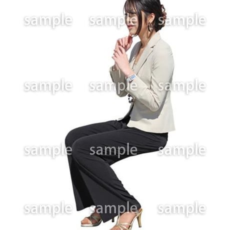 人物切抜き素材　座る人Ⅱ編　Q_123