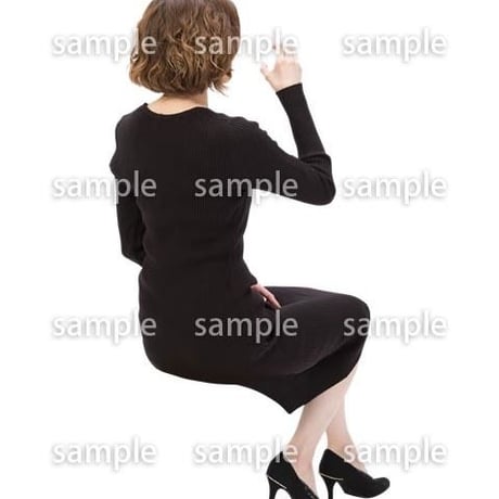 Cutout People　パーティー座る人　DD_499