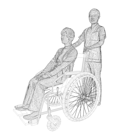 3D人物素材  [Posed] 介護セット　Nursing_01