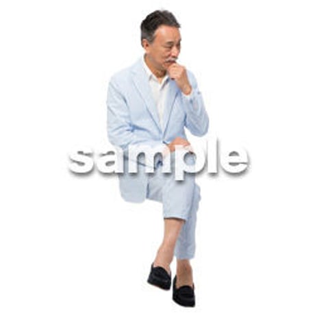 Cutout People　座る　男性　LL_511