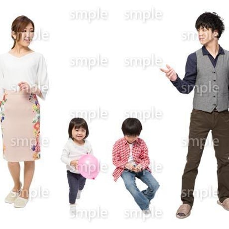 Cutout People　4人家族　II_336