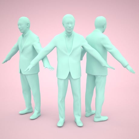 3D人モデルAポーズ　044_Ken