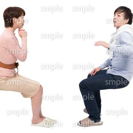 Cutout People　アットホーム　座る　II_388