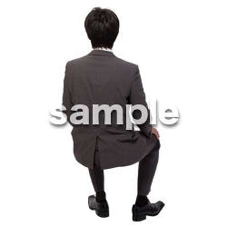 Cutout People　座る　男性　LL_015