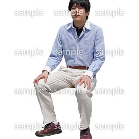 人物切抜き素材　座る人Ⅱ編　Q_501