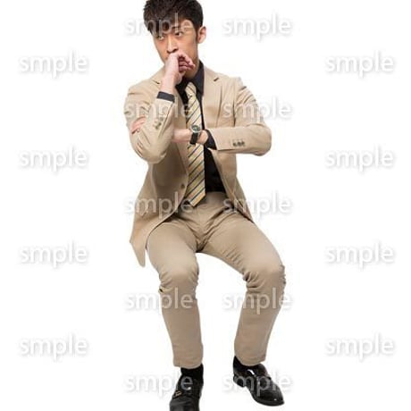 Cutout People　座る　男性　LL_291
