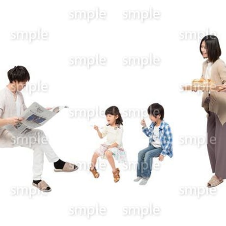 Cutout People　4人家族　II_352