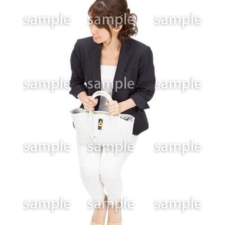 Cutout People　鳥瞰　座る女性 　FF_476