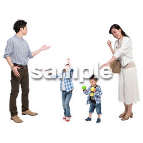 Cutout People　4人ファミリー　GG_362