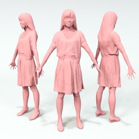 3D人モデルAポーズ　080_Yui