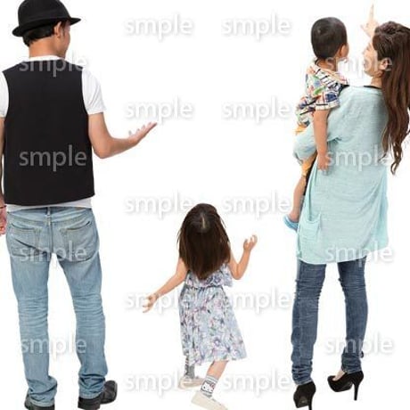 Cutout People　4人ファミリー　GG_435