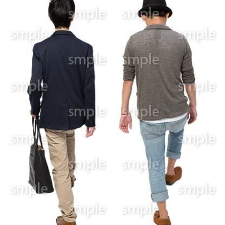 Cutout People　階段を上る動作　JJ_439