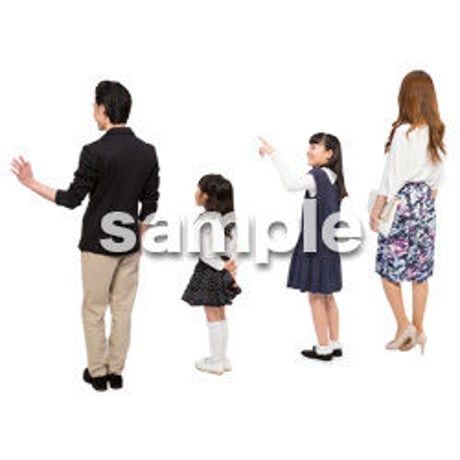 Cutout People　4人ファミリー　GG_344