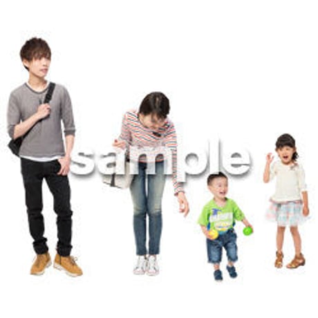 Cutout People　4人ファミリー　GG_461