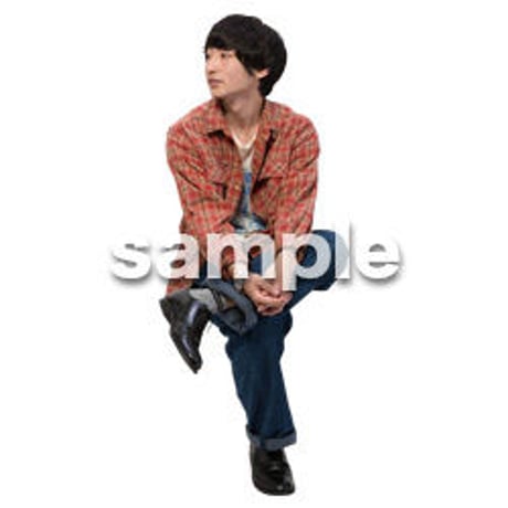 Cutout People　座る　男性　LL_426