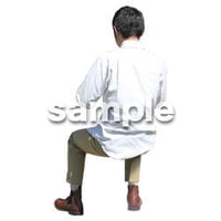 人物切抜き素材　座る人Ⅱ編　Q_517