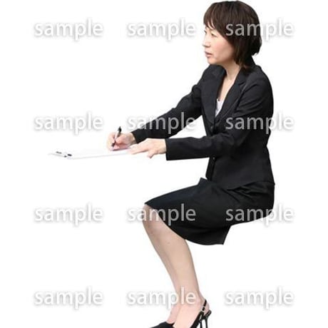 人物切抜き素材　座る人編　H_372