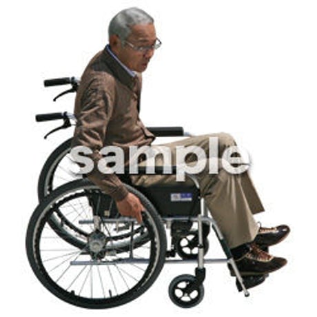 人物切抜き素材　シニア介護編　S_373
