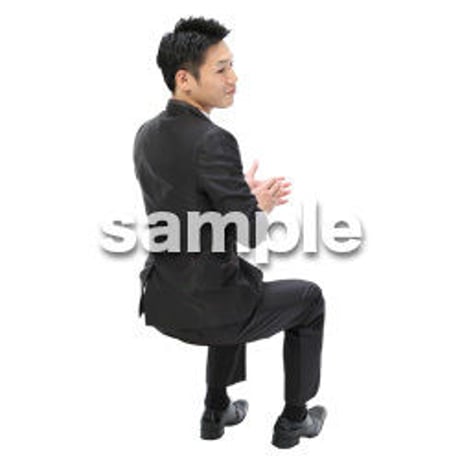 Cutout People　パーティー座る人　DD_414