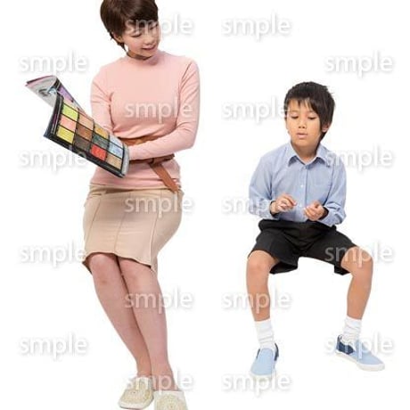 Cutout People　アットホーム　座る　II_376