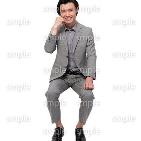 Cutout People　座る　男性　LL_241