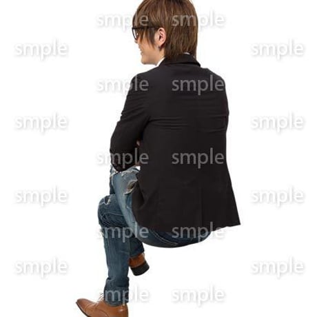 Cutout People　座る　男性　LL_140