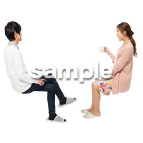 Cutout People　アットホーム　座る　II_383