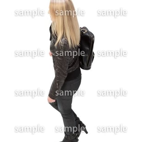 Cutout People　鳥瞰　人物 女性　FF_329