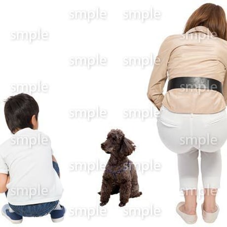 Cutout People　犬の散歩　II_485