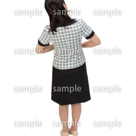 Cutout People　鳥瞰　人物 女性　FF_295