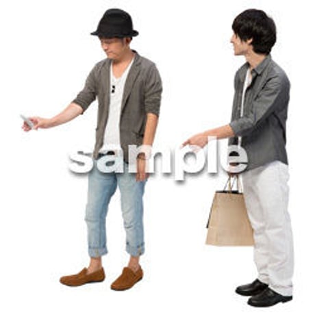 Cutout People　男性ペア　JJ_417