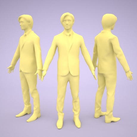 3D人モデルAポーズ　064_Syun