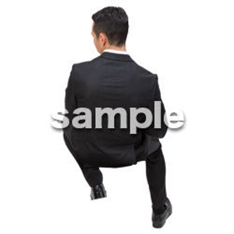Cutout People　鳥瞰　座る男性 　FF_385