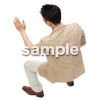 Cutout People　鳥瞰　座る男性 　FF_420