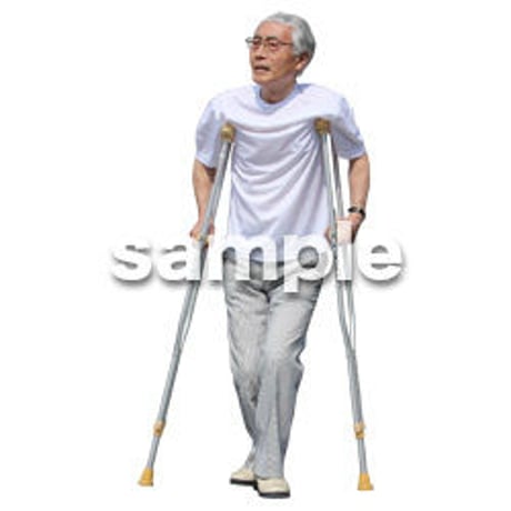 人物切抜き素材　シニア介護編　S_174