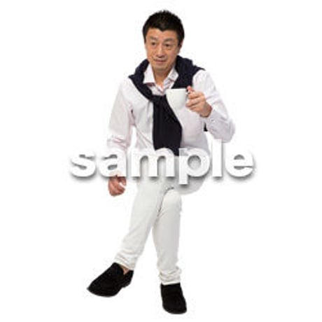 Cutout People　座る　男性　LL_336