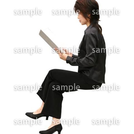人物切抜き素材　座る人編　H_360