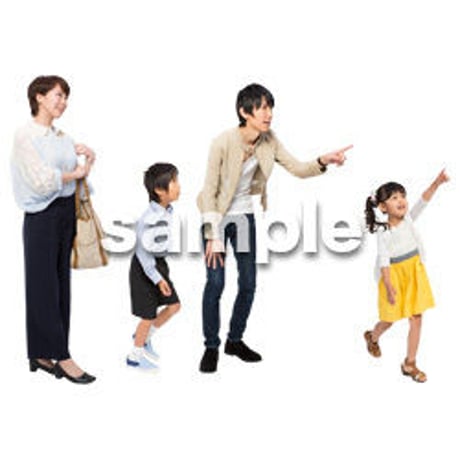 Cutout People　4人ファミリー　GG_347