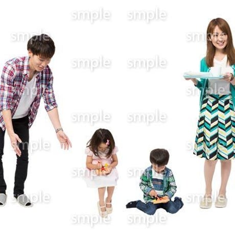 Cutout People　4人家族　II_346