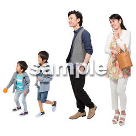 Cutout People　4人ファミリー　GG_372