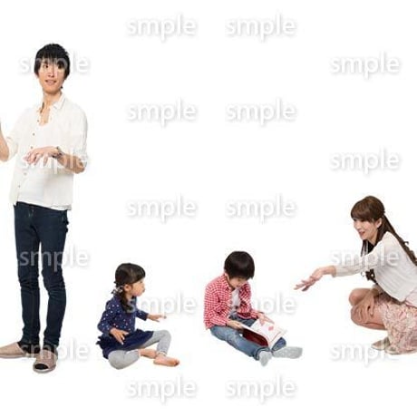 Cutout People　4人家族　II_317