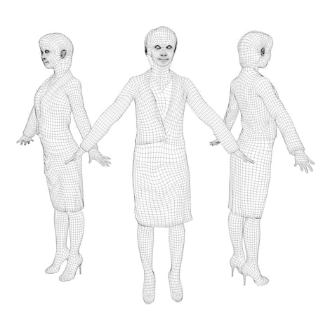 3D人モデルAポーズ　028_Haru