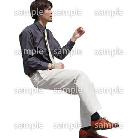 人物切抜き素材　座る人Ⅱ編　Q_429