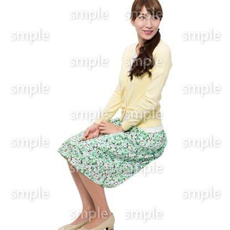 Cutout People　座る女性　KK_288
