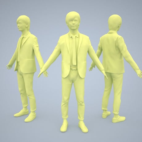 3D人モデルAポーズ　084_Ren