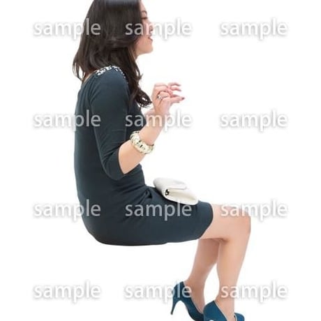 Cutout People　パーティー座る人　DD_468