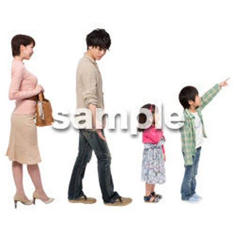 Cutout People　4人ファミリー　GG_258