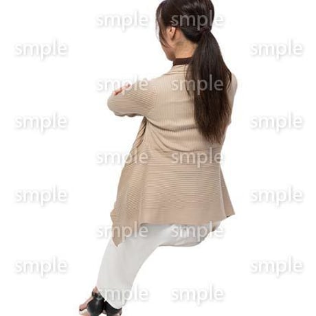 Cutout People　座る女性　KK_214